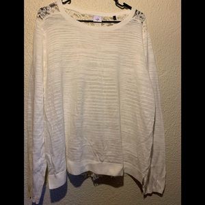 Cabi lace back sweater